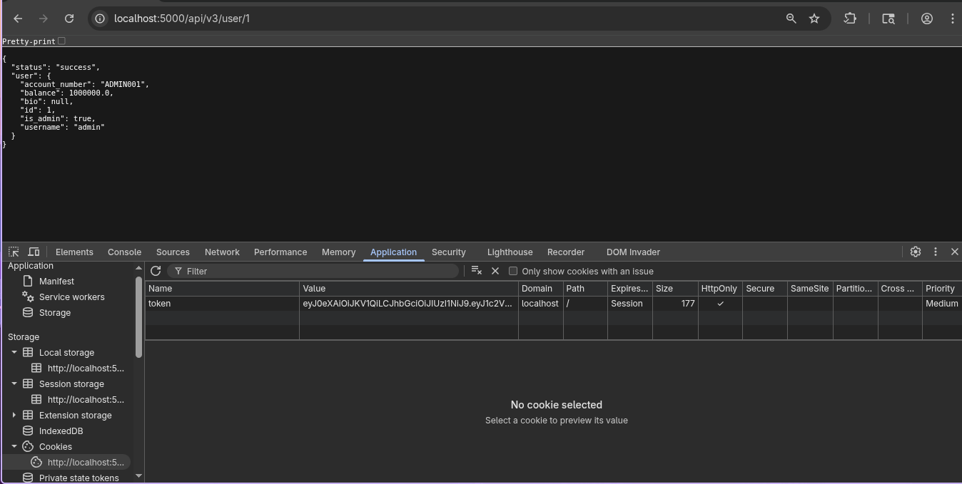 BOLA — full admin profile with is_admin flag exposed